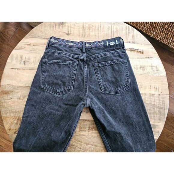 LEI Vintage Aztec Black Flare Boot Cut Denim Jeans Women's Size 9 Y2K - Picture 8 of 13